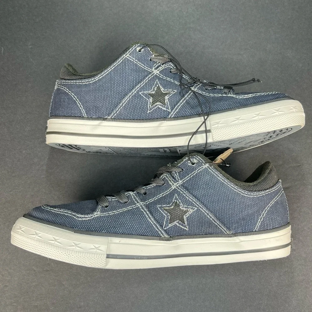 CONVERSE ONE STAR SLATE BLUE SKATE SNEAKERS, YOUTH SIZE 2.5 NWOB